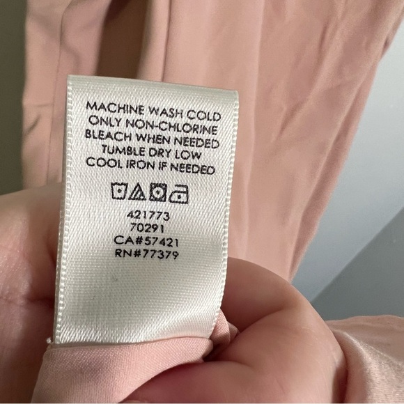 Ann Taylor Sleeveless Shift Dress Dusty Rose Scalloped 12P - Picture 10 of 10